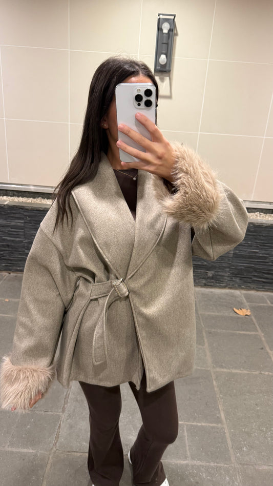 Manteau lisa taupe