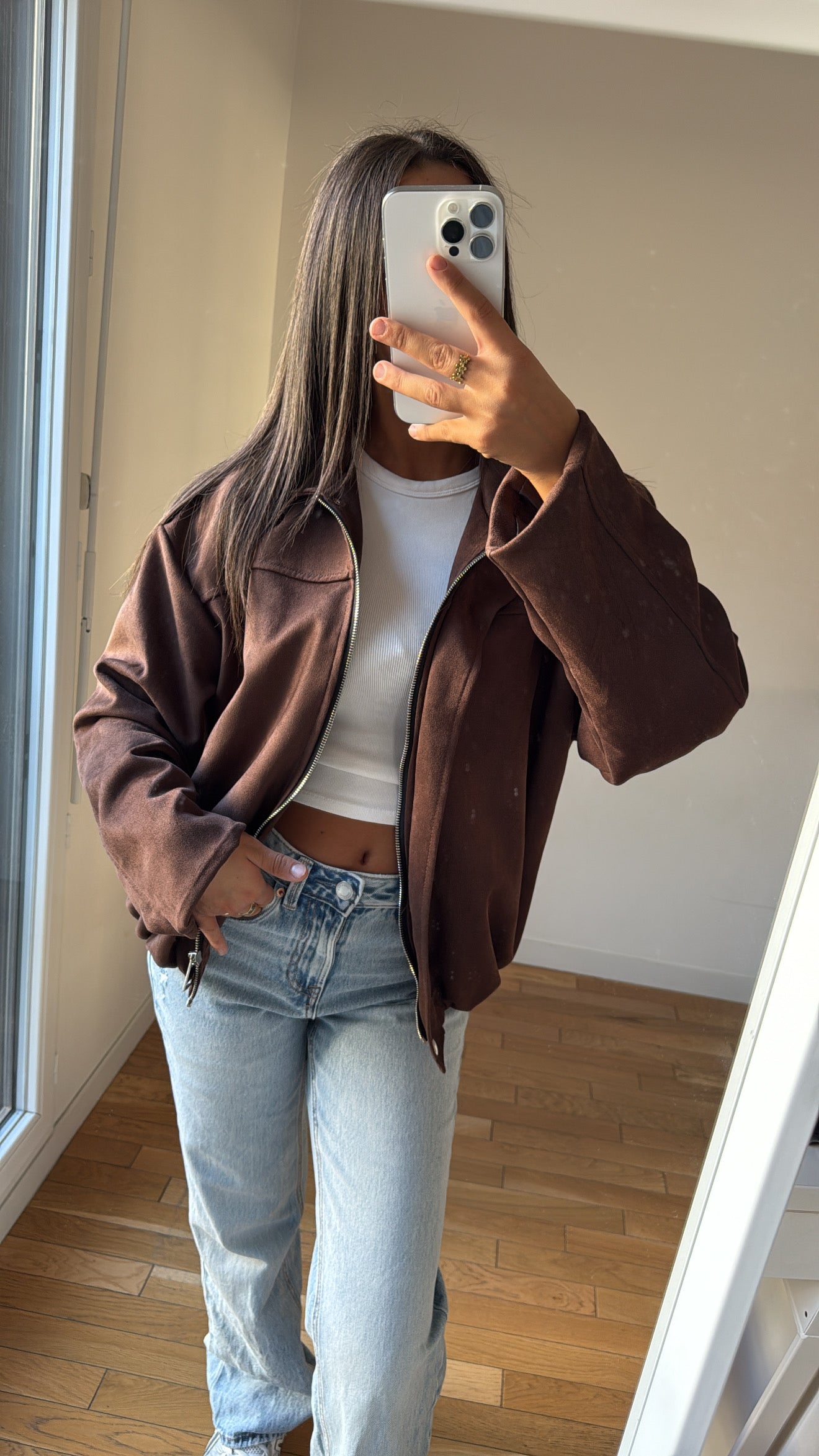 Veste zoé marron