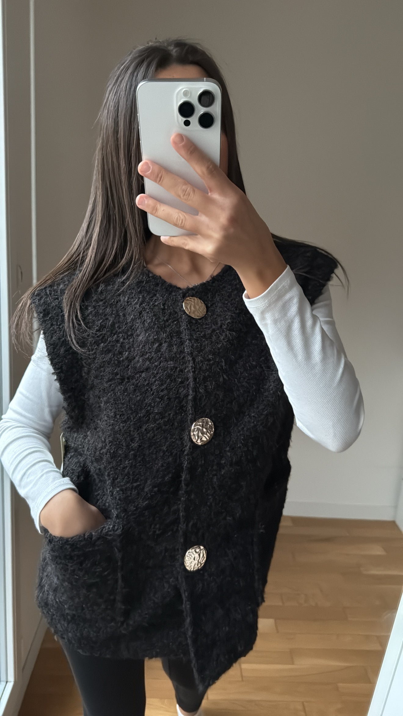 Gilet noir 2 poches