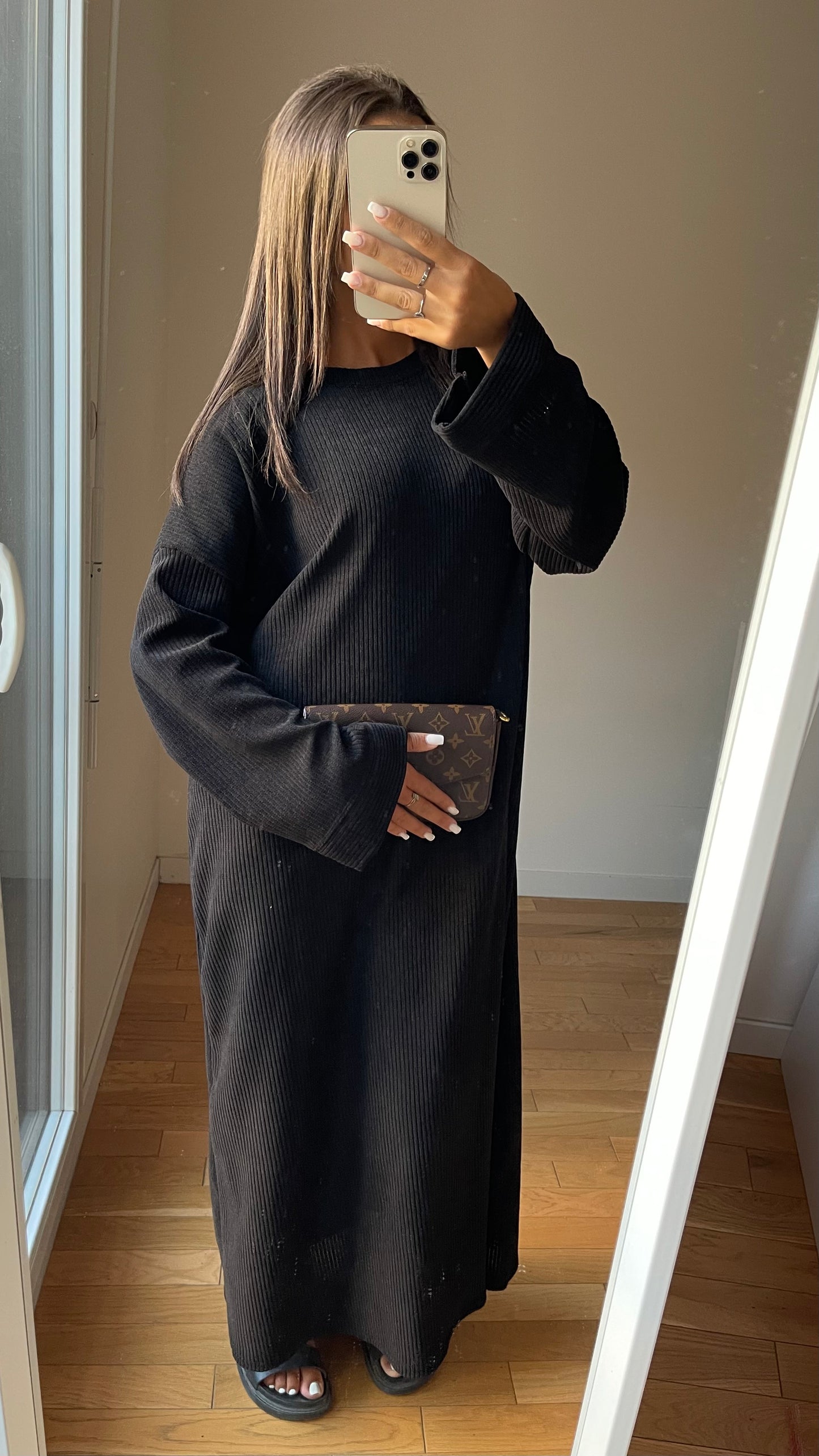 Robe velour noire