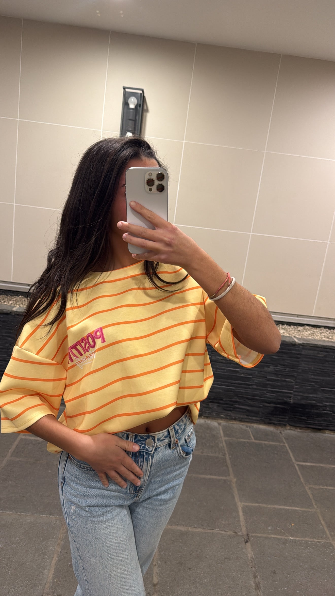T shirt positive jaune