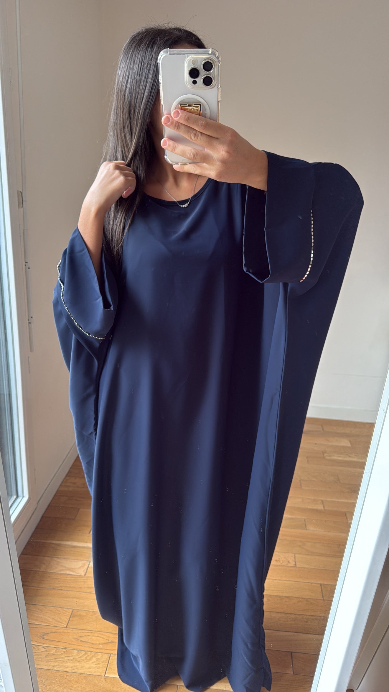 Abaya anya bleu marine