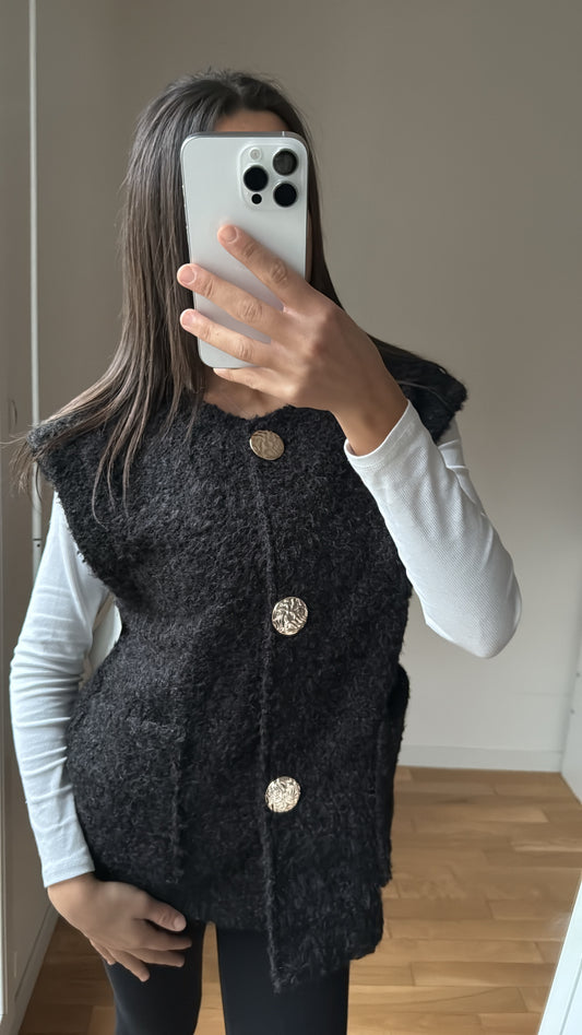 Gilet noir 2 poches