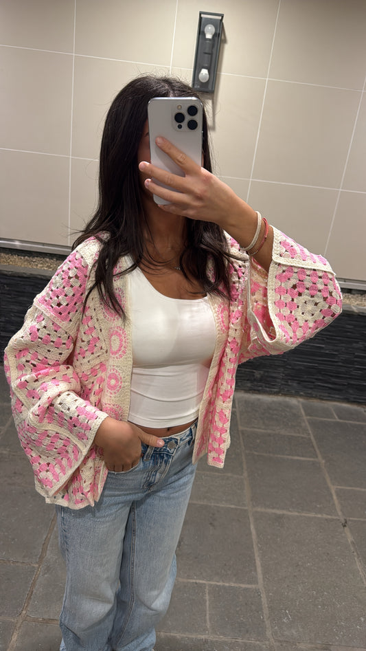 Gilet maylis rose