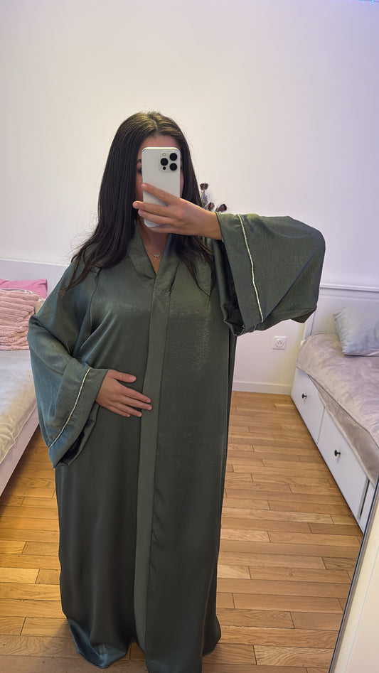 Abaya Malika vert kaki