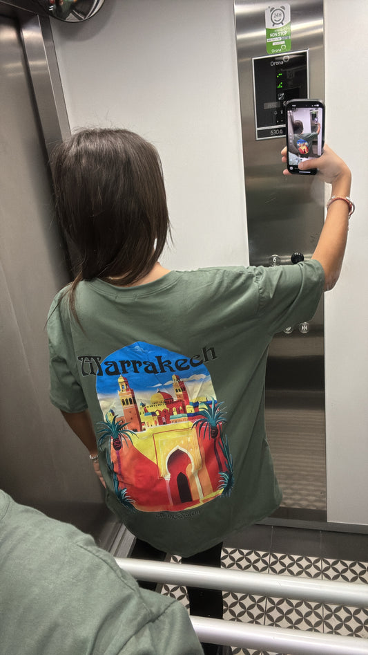 T shirt Marrakech vert kaki