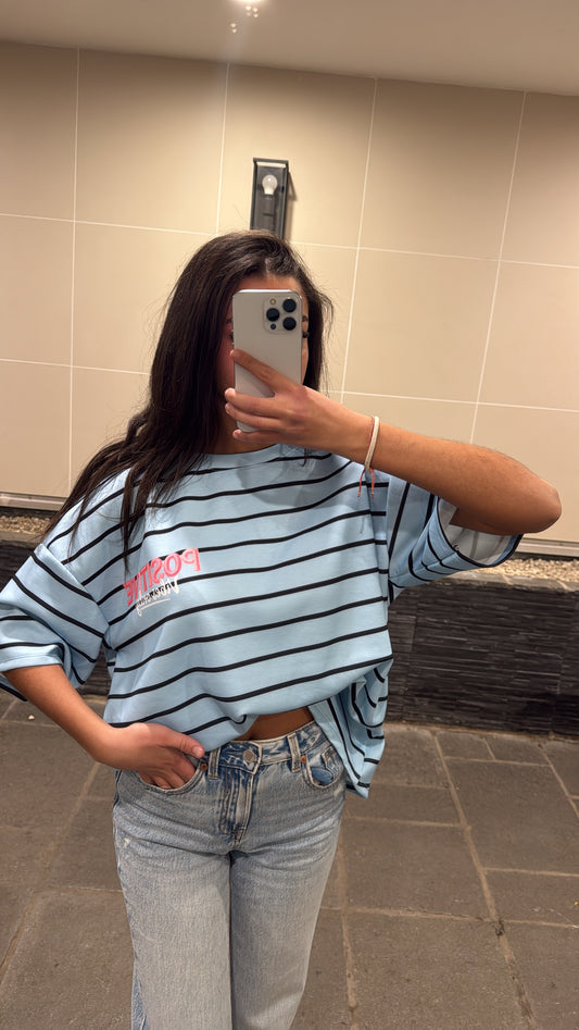 T shirt positive bleu