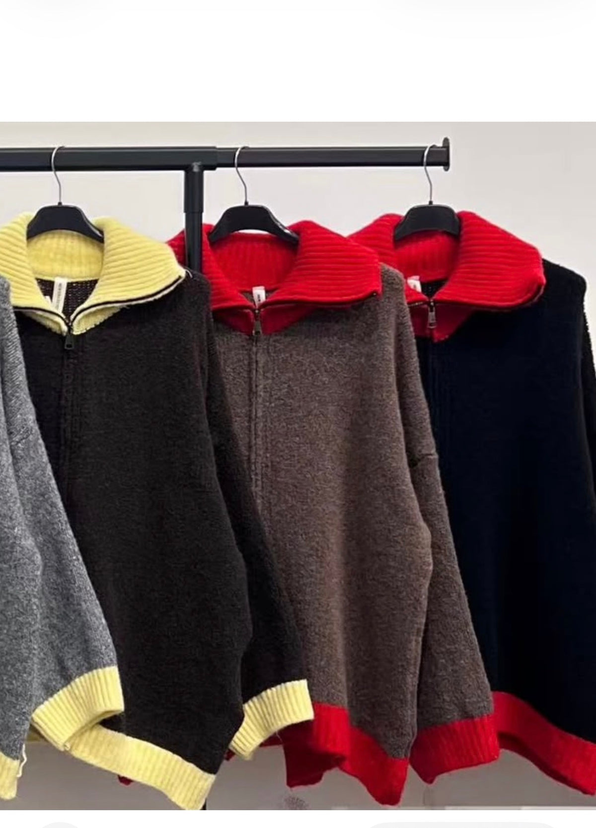 Pull Zahra chocolat /rouge