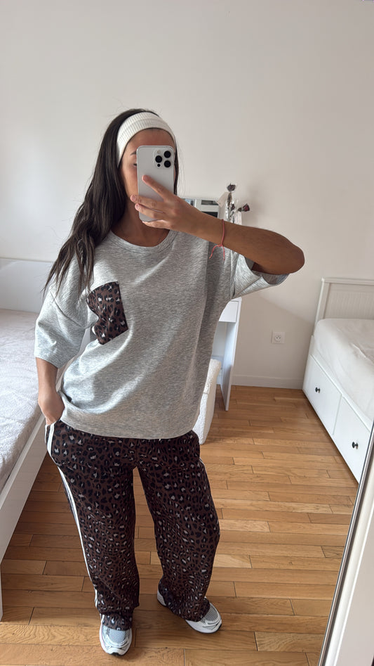 Ensemble Léopold gris