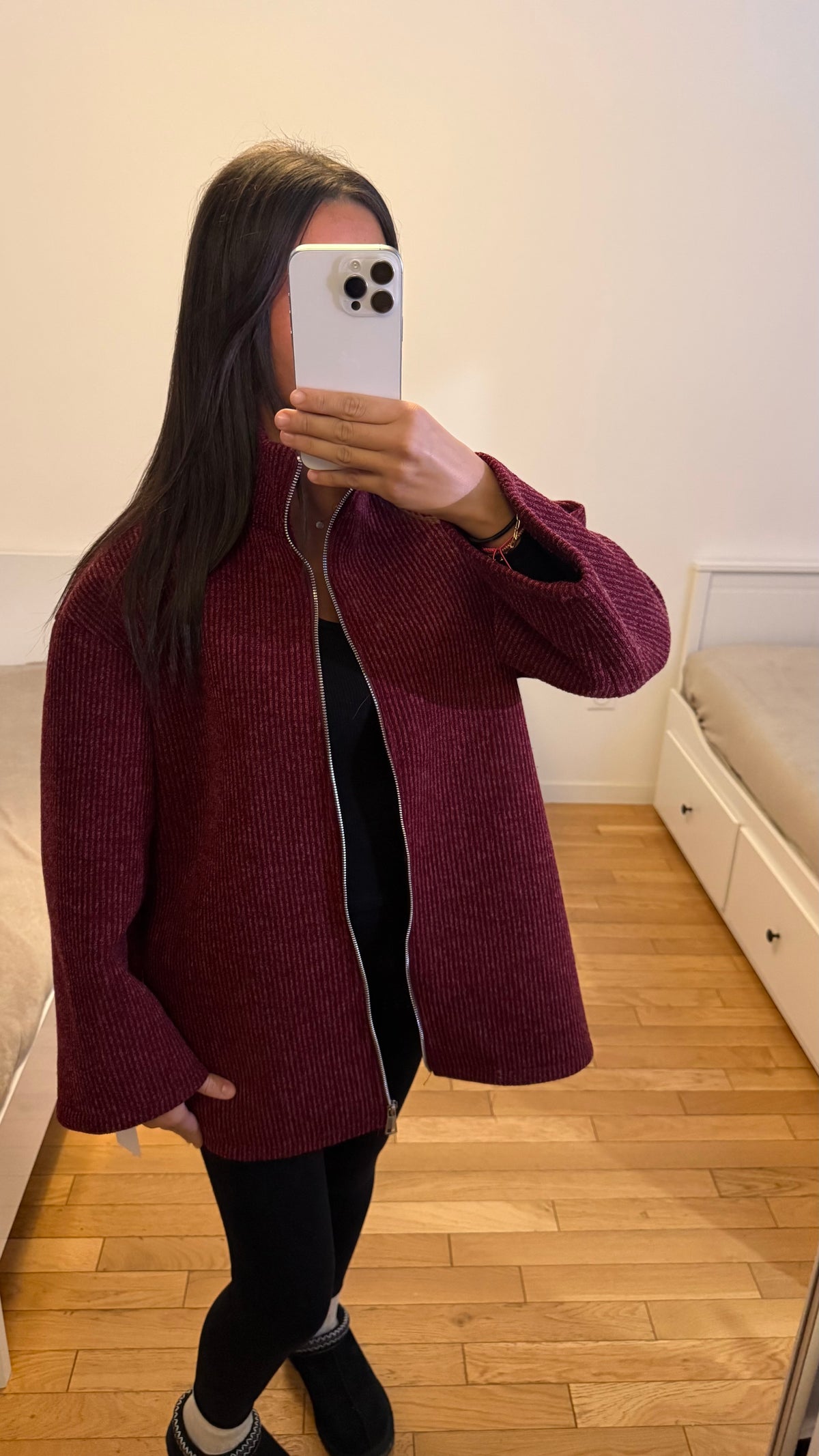 Veste bordeau