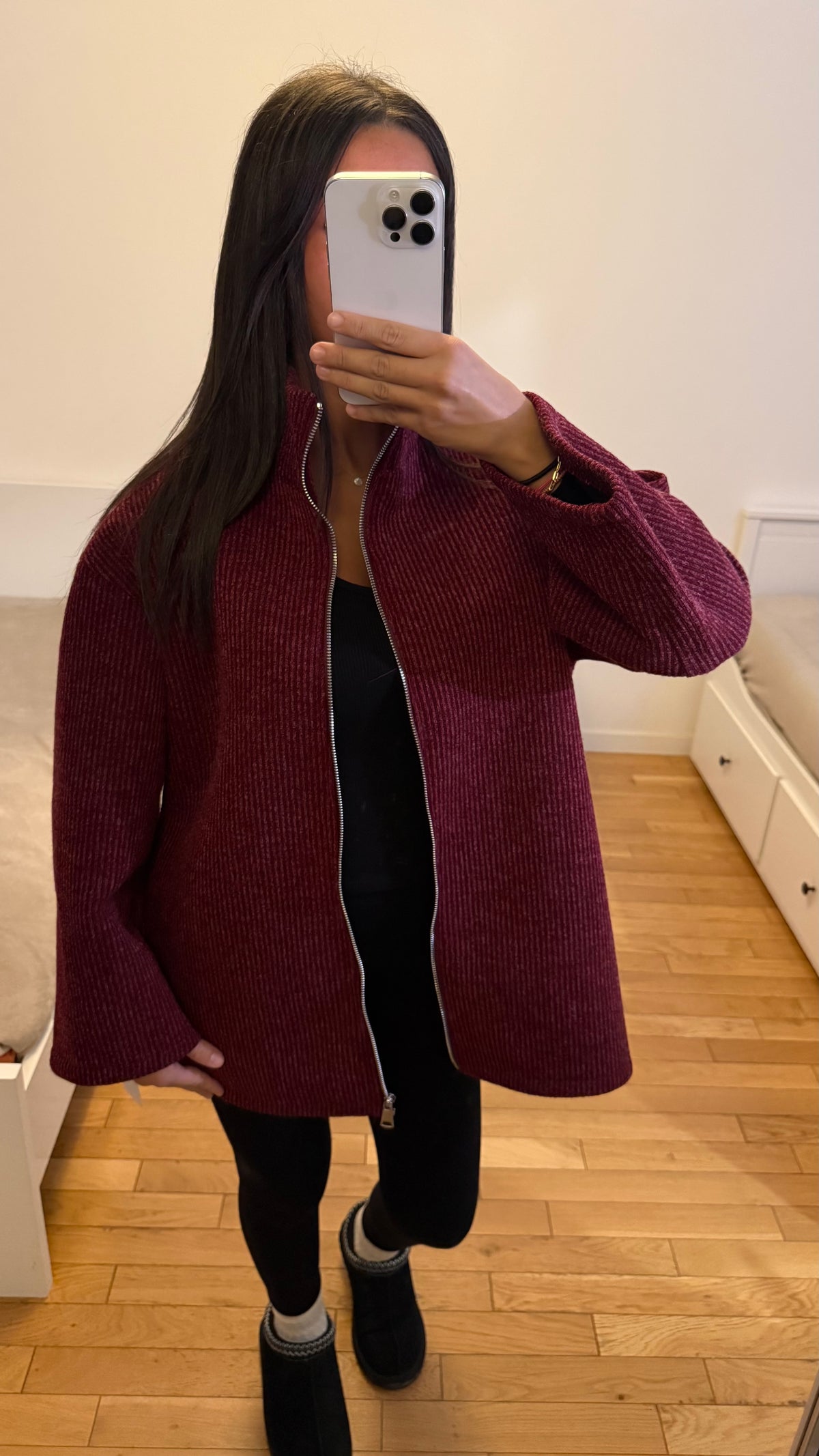 Veste bordeau