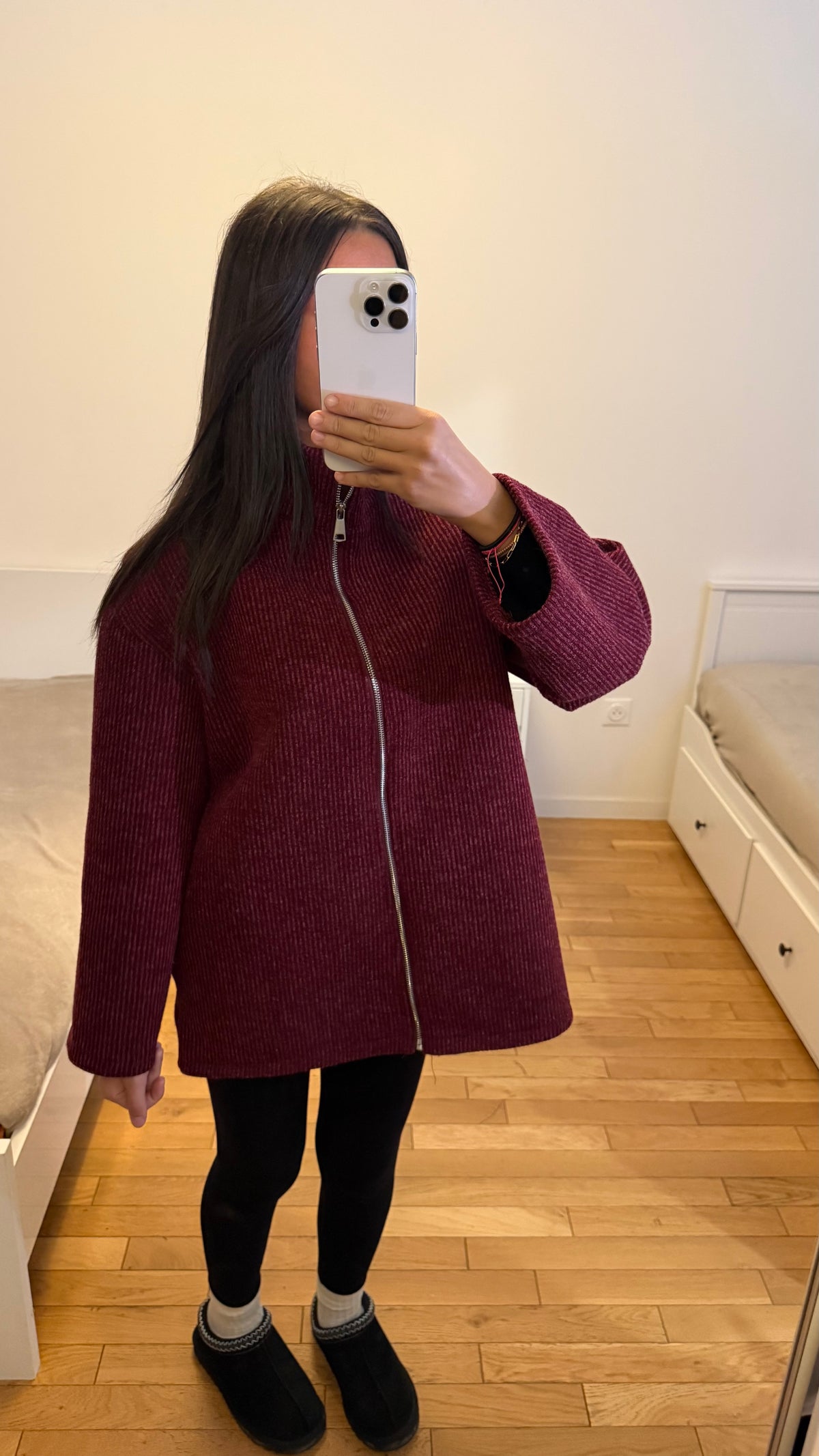 Veste bordeau