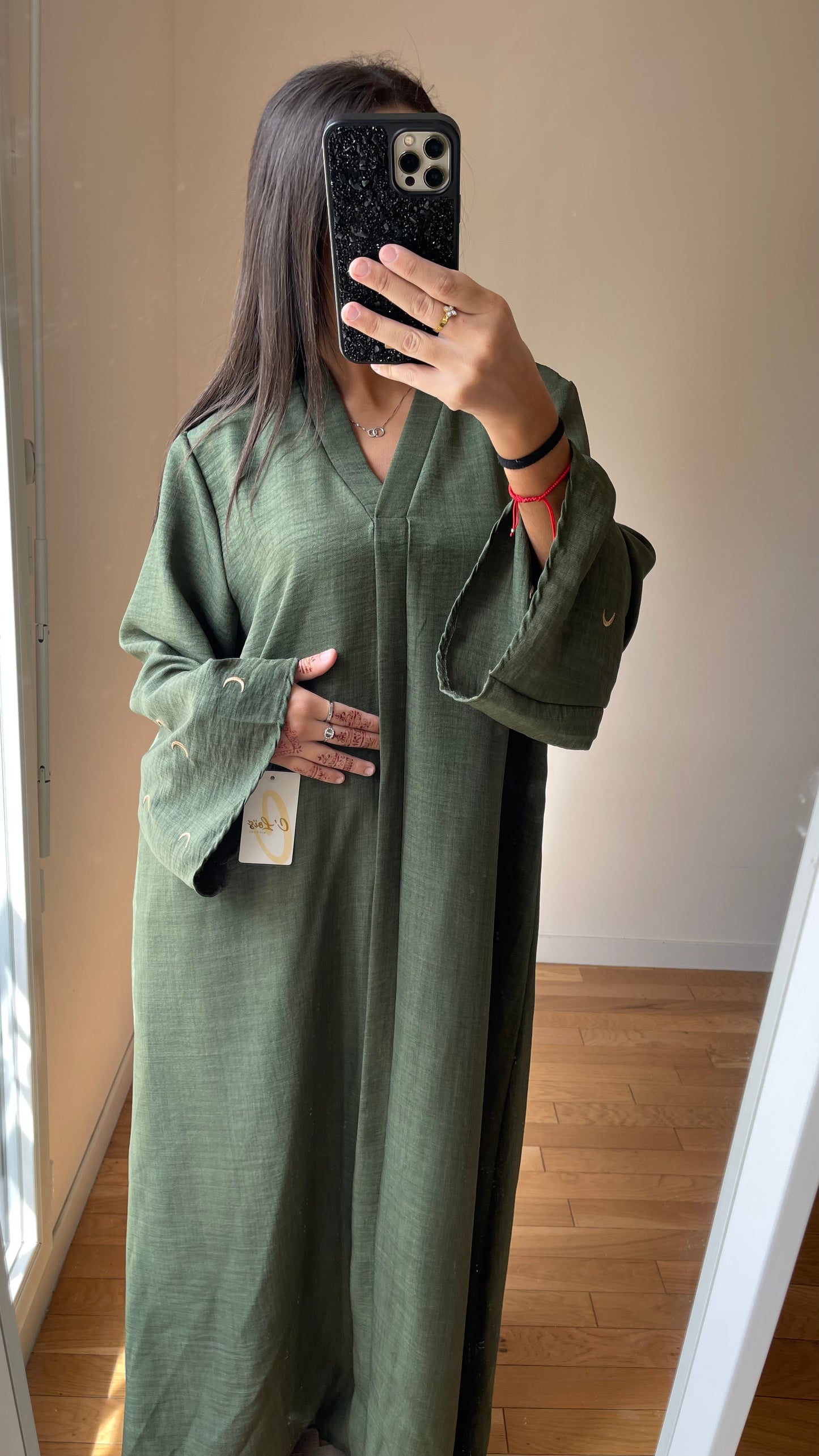 Abaya lune verte