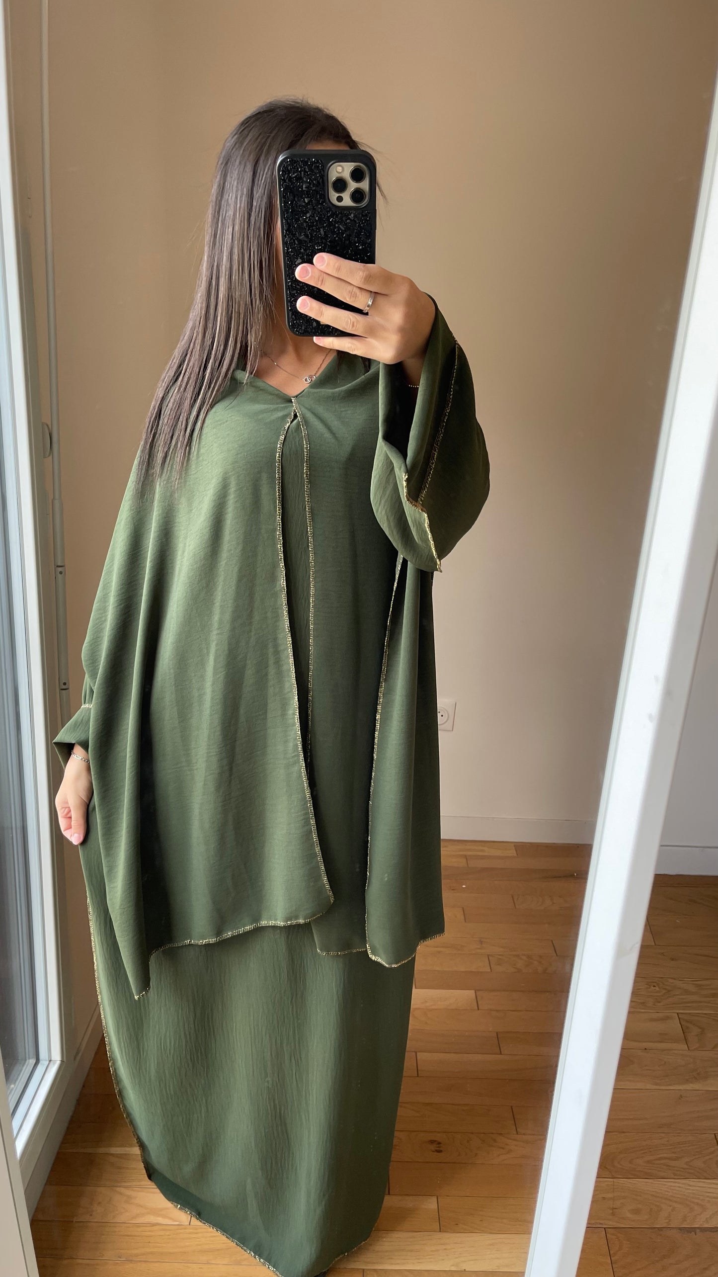 Abaya vert kaki