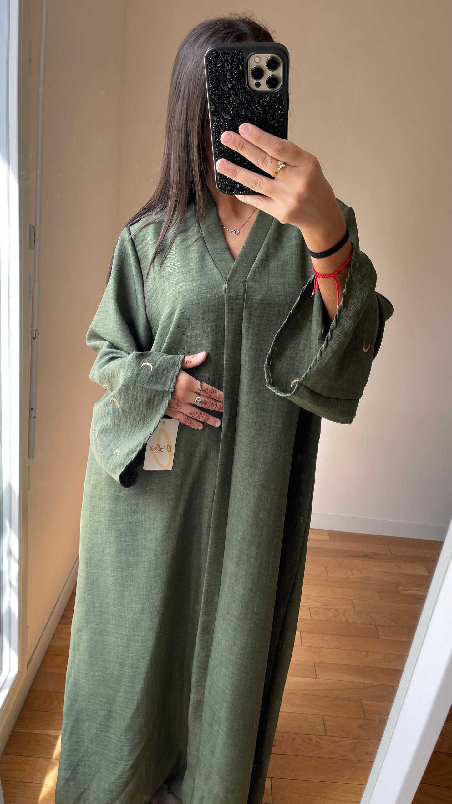 Abaya lune verte