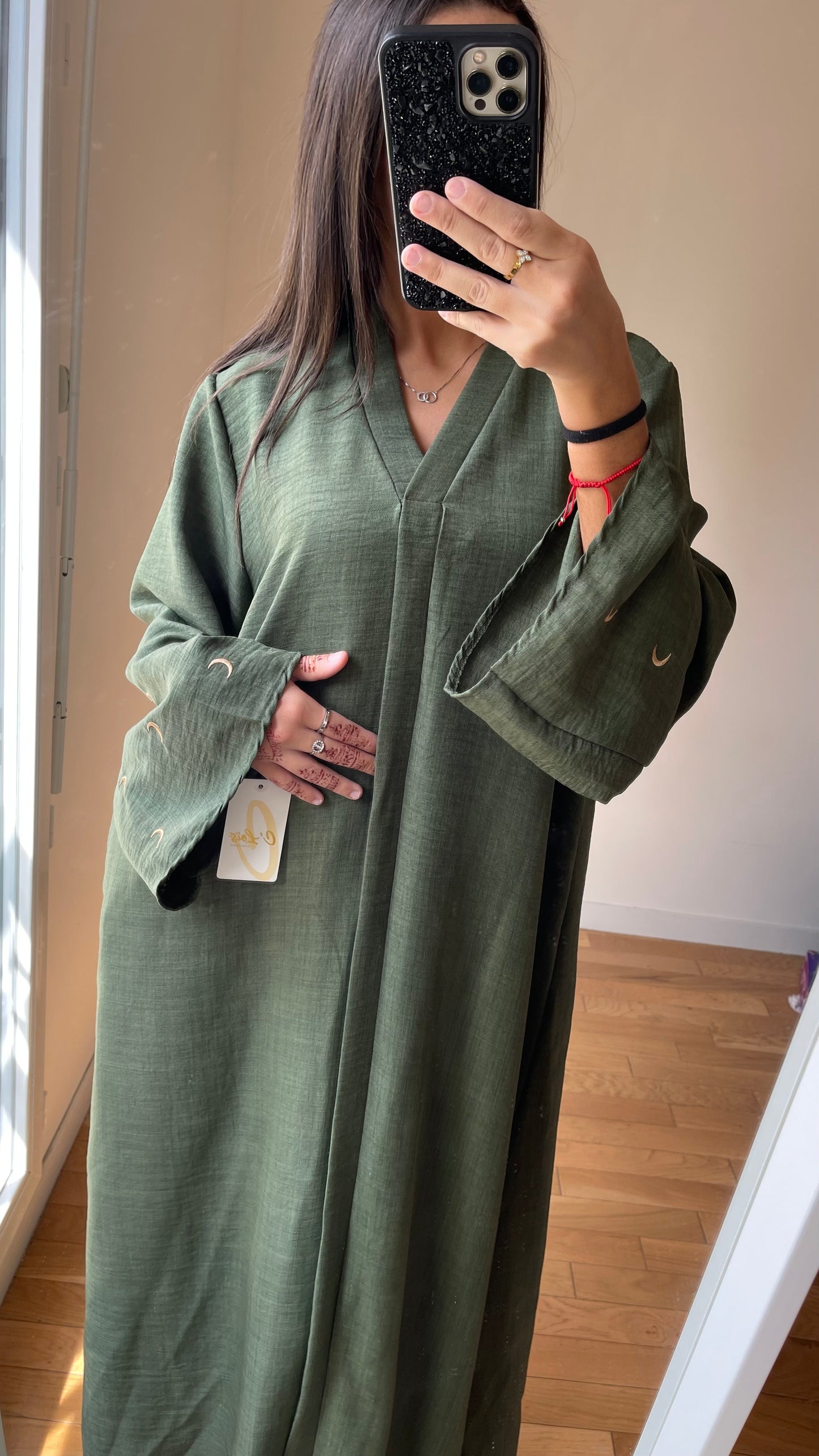 Abaya lune verte