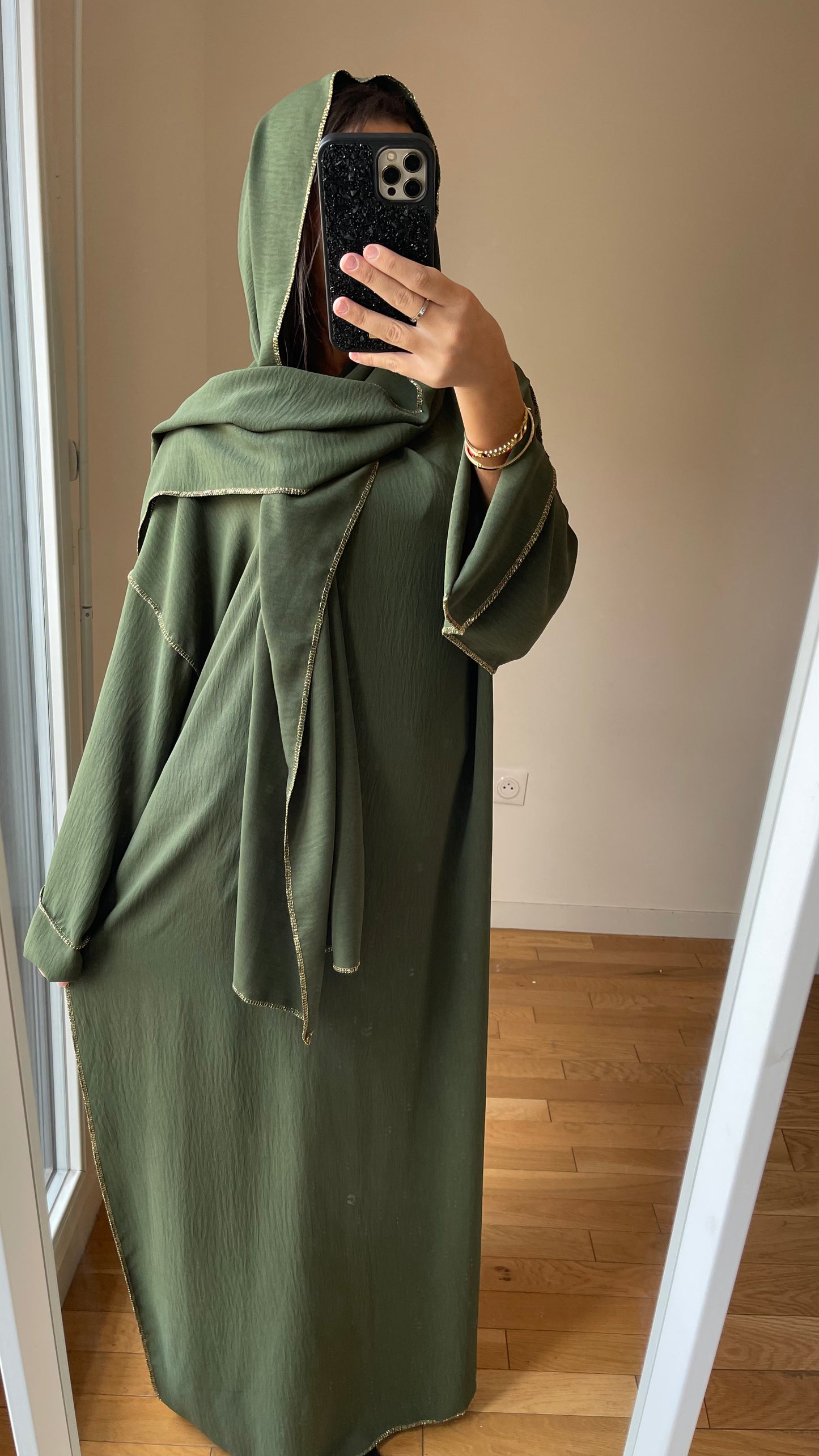 Abaya vert kaki