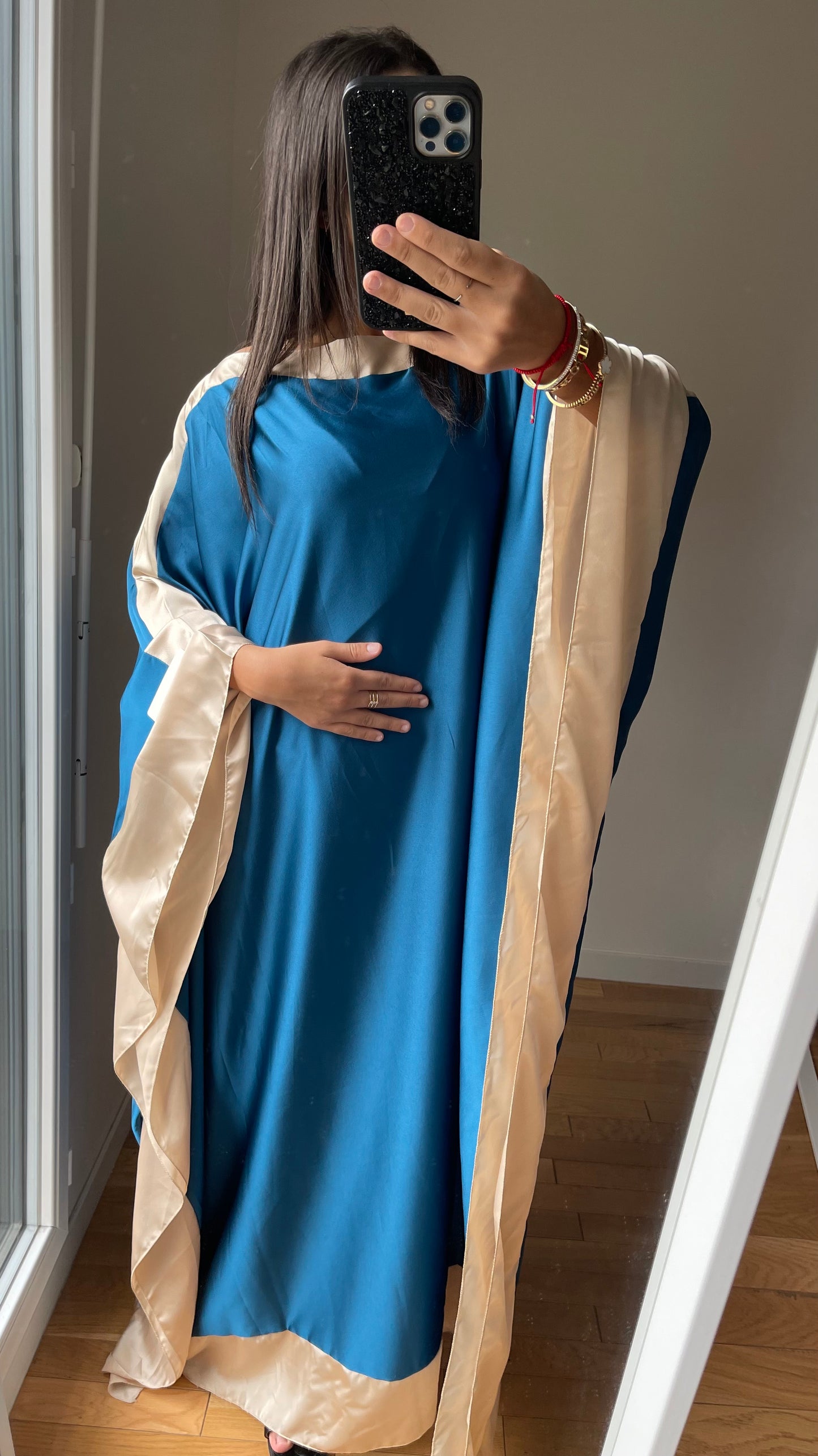 Abaya laya bleue