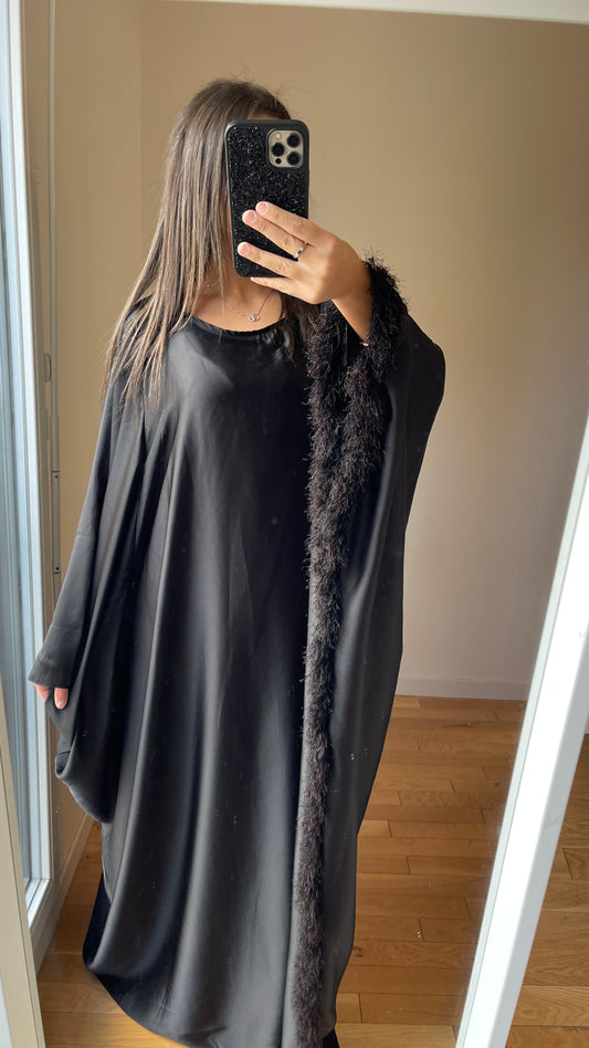 Abaya noir avec ceinture